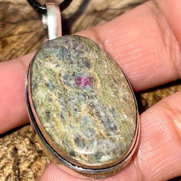 Ruby Fuschite Pendant 2” - Picture 3 of 7